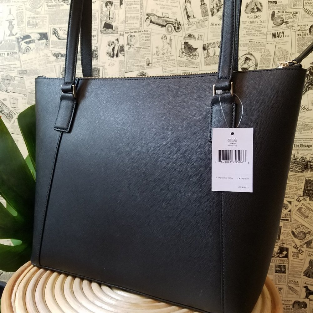 Kate Spade Cameron Pocket Tote Bifold Wallet black - Picture 11 of 16